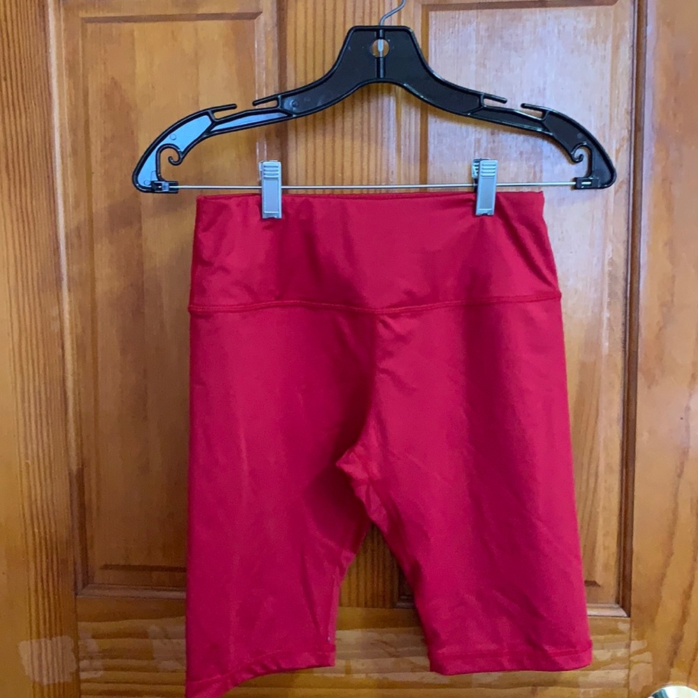 Red Biker Shorts